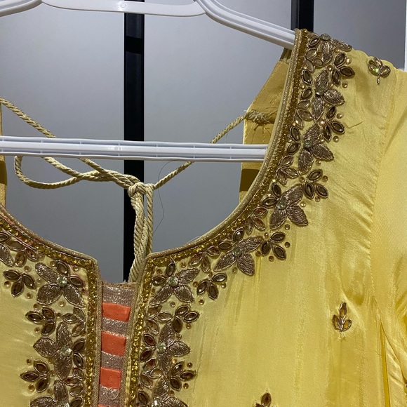 Yellow & Orange Sharara - Picture 3 of 10